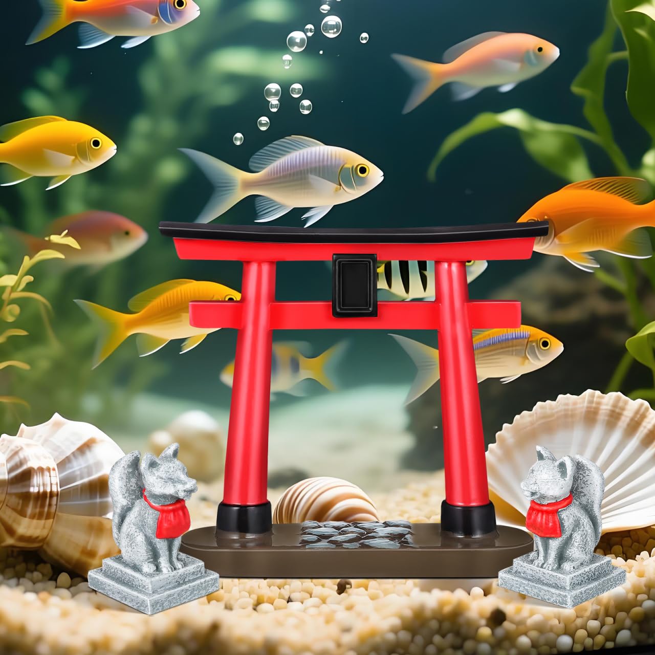 BESPORTBLE Miniaturowa statuetka podobna do torii do dekoracji akwarium DIY biżuteria na stół piaskowy statuetka w stylu Zen akcesoria akwariowe dekoracja japońska akcesoria do stołu krokowego
