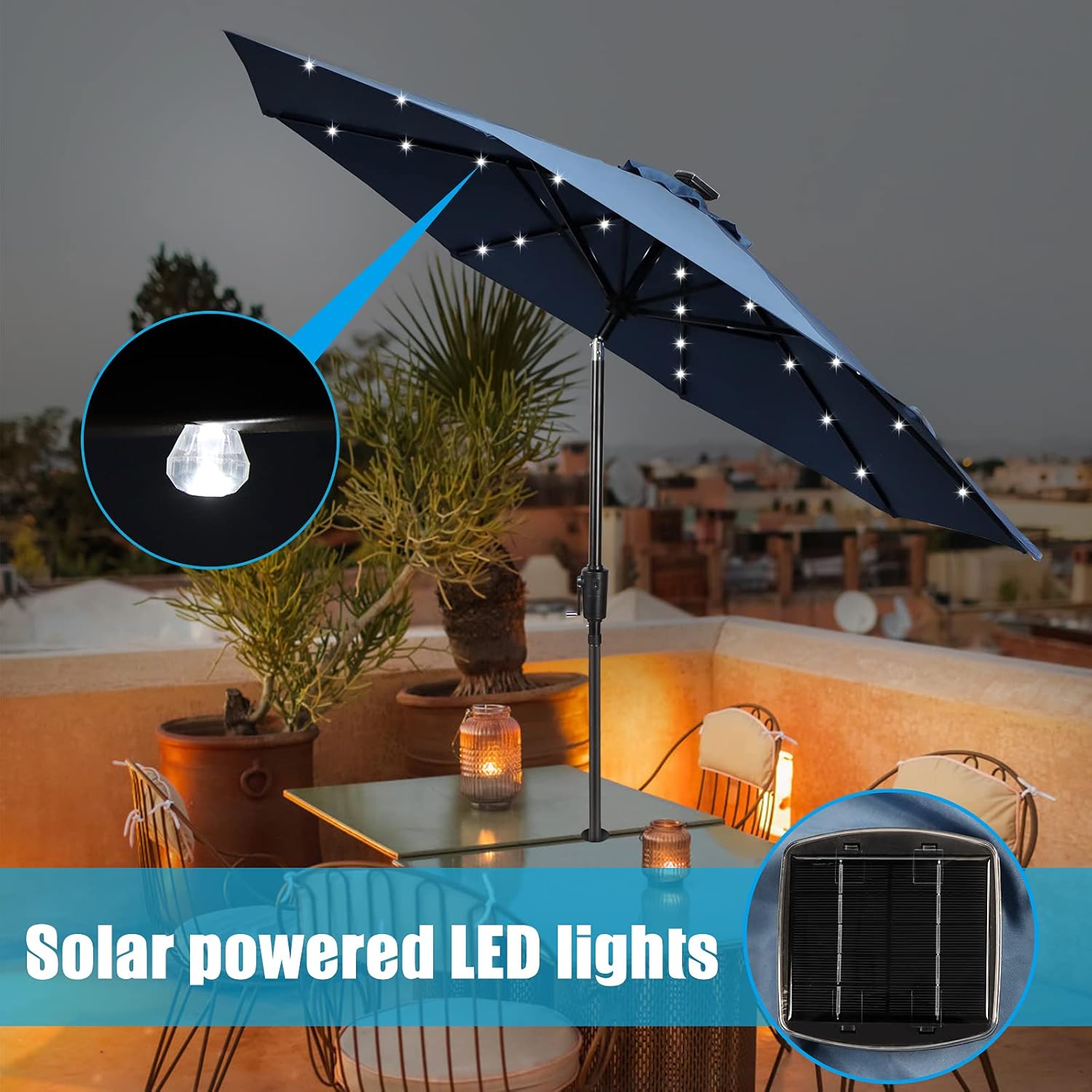 Stay Cool and Covered: A Review of the 9FT Solar LED Patio Umbrella