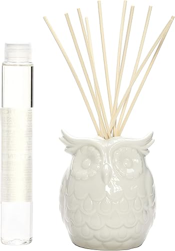 Hosley Aceite difusor de vainilla de aromaterapia con botella de cerámica de búho y varillas de caña, 3.7 fl oz, regalo ideal para decoración del disponible en Yaxa Colombia