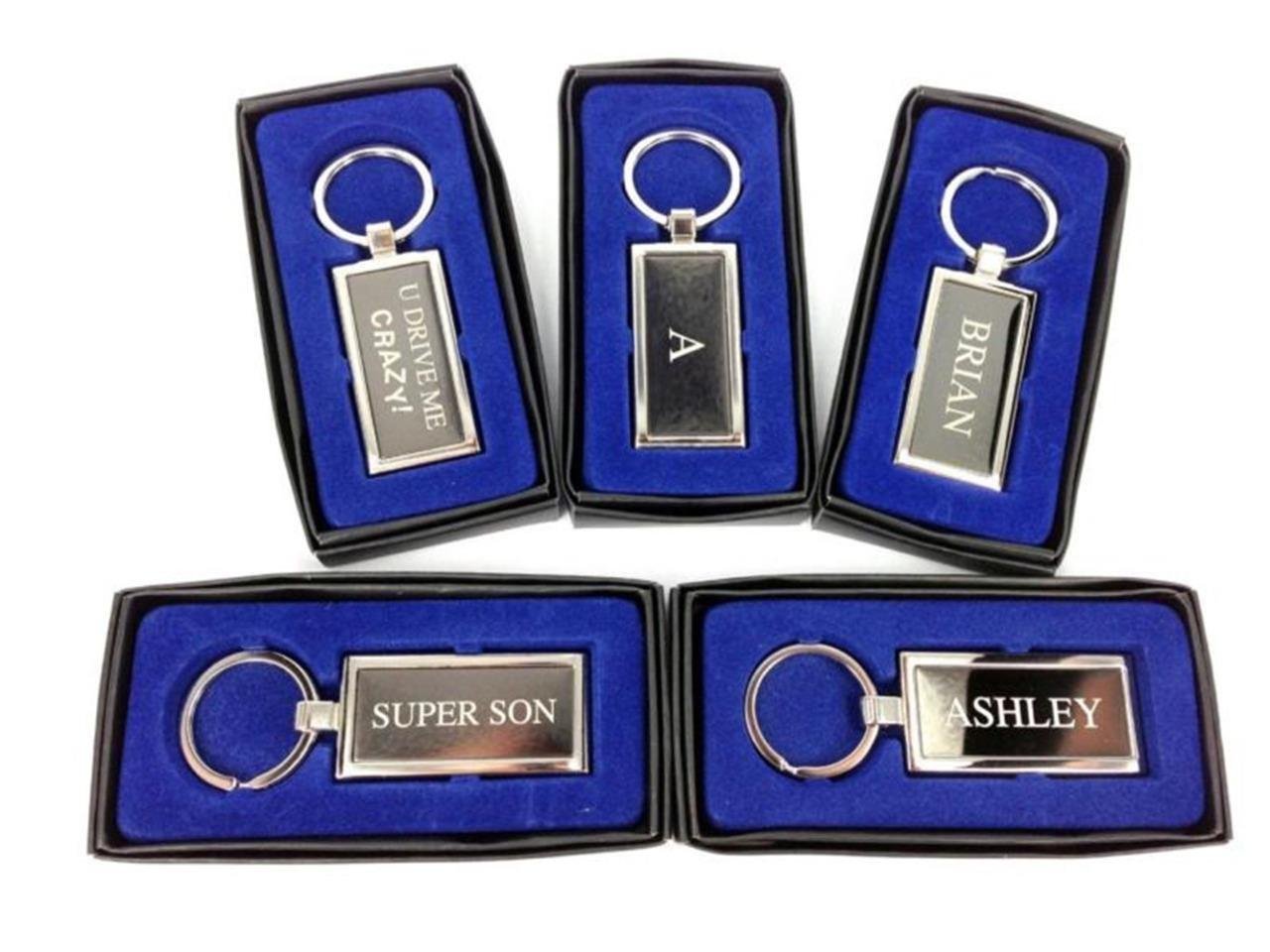 SYMBOLOGY Personalised Mens Name Keyring Key Chain Gift Boxed - Initial A/Aaron/Adam/Adrian/Alan/Alex/Alistair/Allan/Andrew/Andy/Anthony/Ashley/Initial B/Barry/Ben/Bill/Bob/Bradley/Brian (Howard)