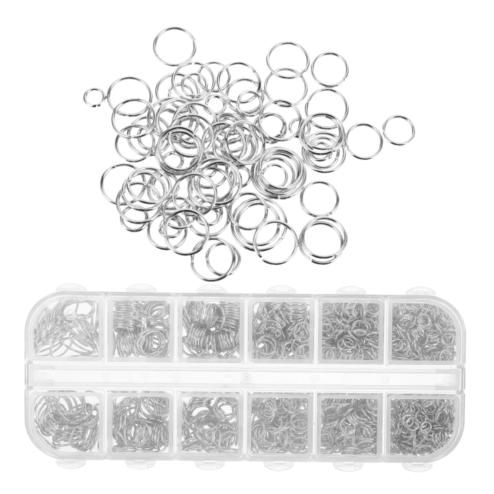 NUOBESTY 6000piezas Anillos De Salto Abiertos De Metal Para Joyería Diy Conectores Para Pulseras y Collares Accesorios De Manualidades Para Creaciones Personalizadas