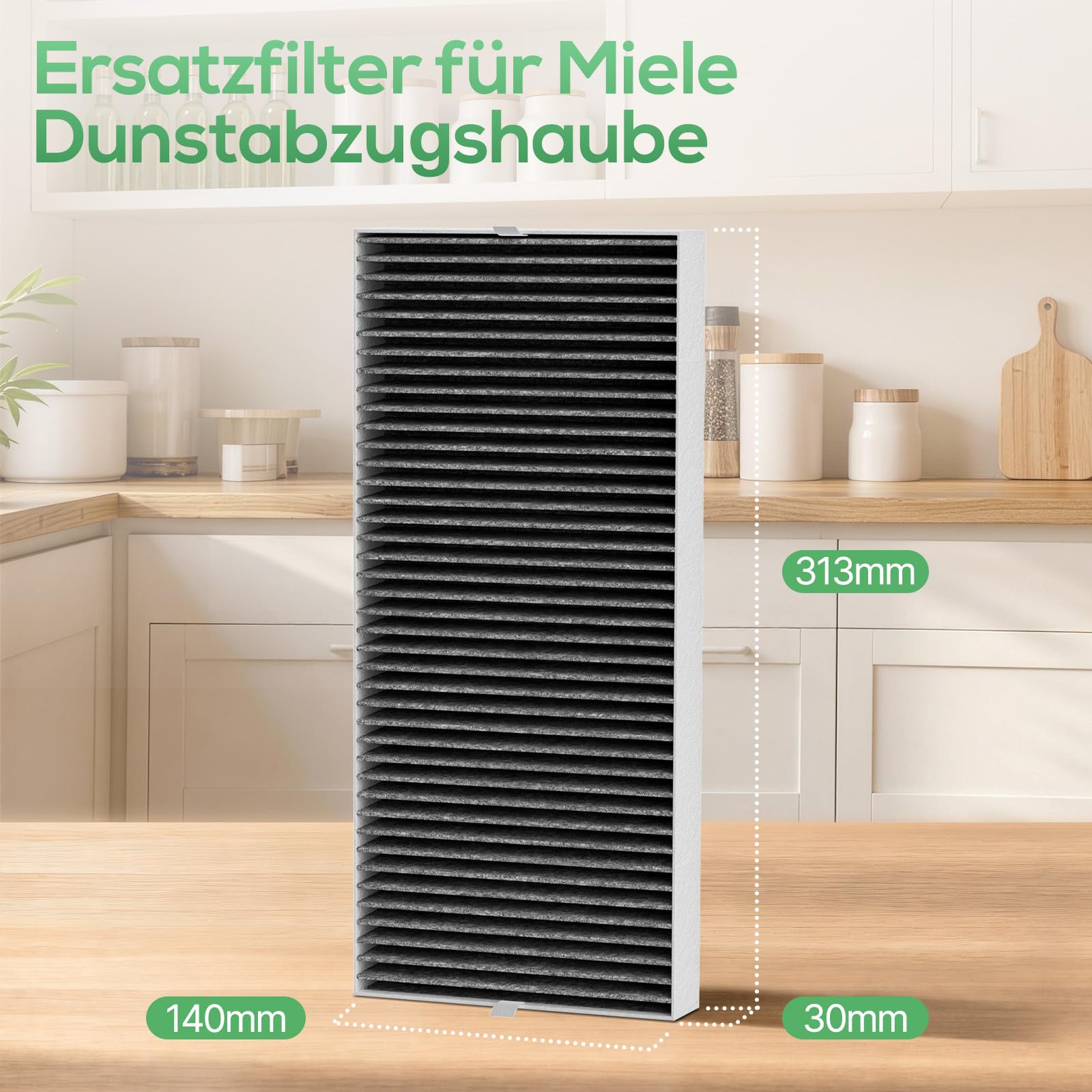 2 Aktivkohlefilter für Miele Dunstabzugshaube DKF 35-P Kompatibel mit KMDA 7272 KMDA 7473 KMDA 7676 KMDA 7876 und DAC xxxx im Umluftbetrieb (2 × Miele Dkf 35-p)