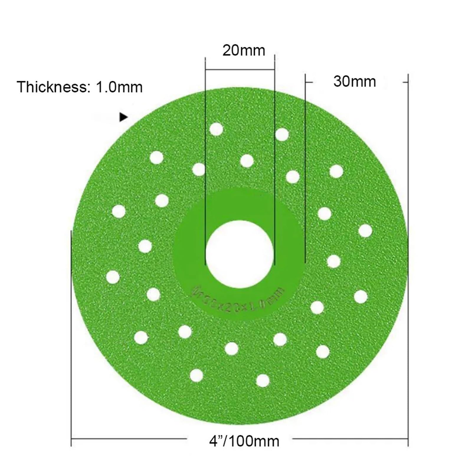 Hoja de sierra diamante Disco corte fino 4 pulgadas for azulejos cerámica vidrio porcelana vibración reducida for amoladora angular 8 a 20 piezas(20pcs)