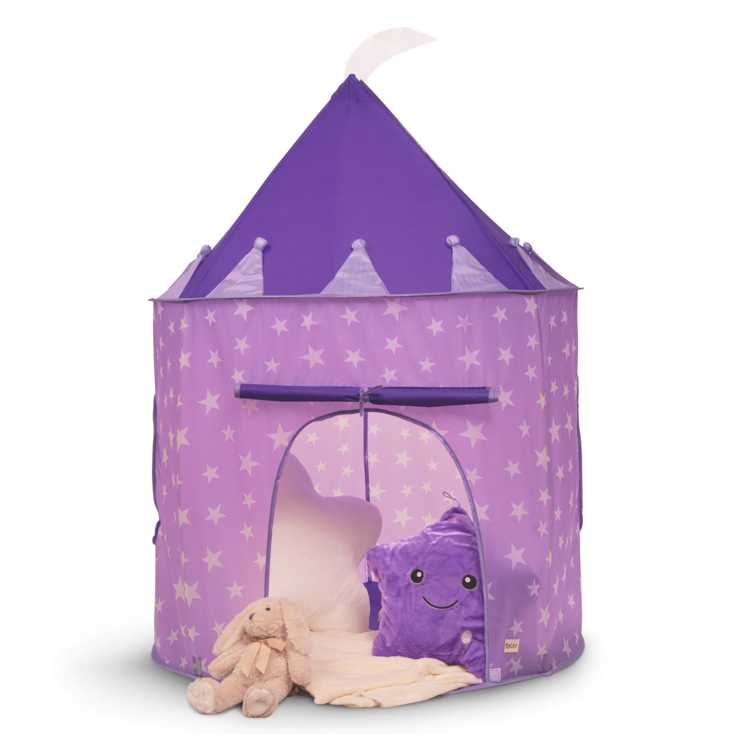 Tenda da gioco lilla per bambini, casa da gioco indoor/outdoor, tenda pop-up rosa stellata per bambini e bambini, parco giochi/piscina con palline e giocattoli da giardino, design rosa