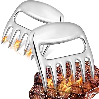 2Pcs BBQ Meat Claws, Stainless Steel Bear Claws Meat Shredder Claws, Pulled Pork Claws, Quickly and Easily Lift, Handle, Shred, and Cut Pork, Chicken, Beef & Turkey