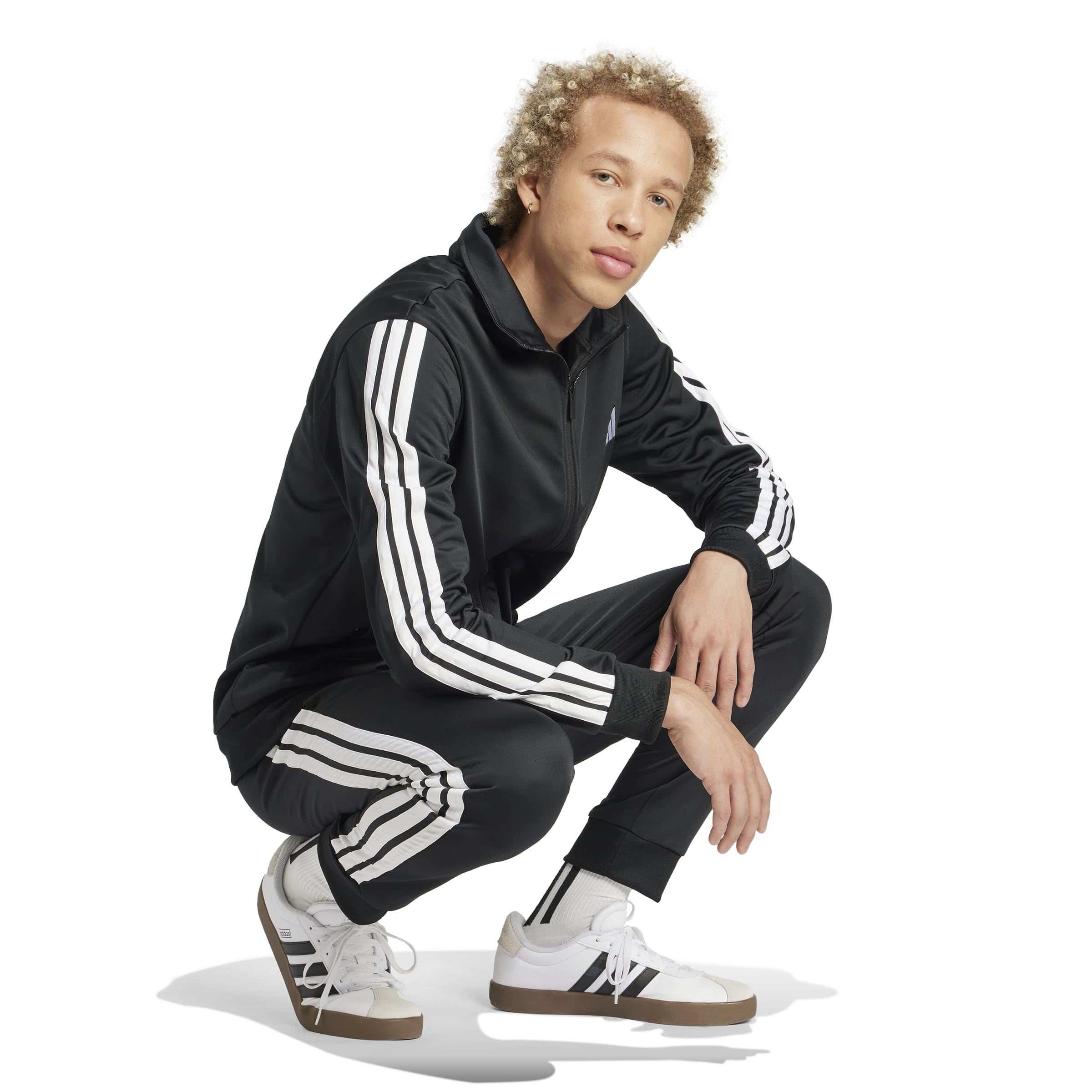 adidas Uomo Sportswear Basic 3 Stripes Tricot Tracksuit