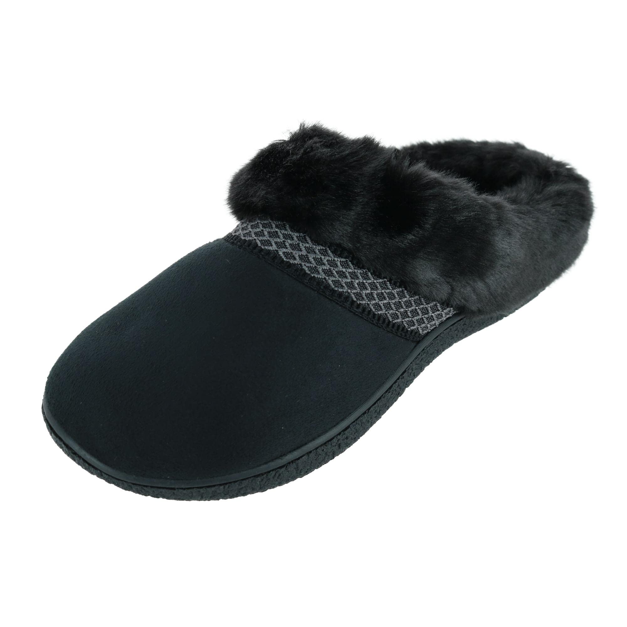isotoner Women's Microsuede Mallory Hoodback Slipper, with Memory Foam and Indoor/Outdoor Sole