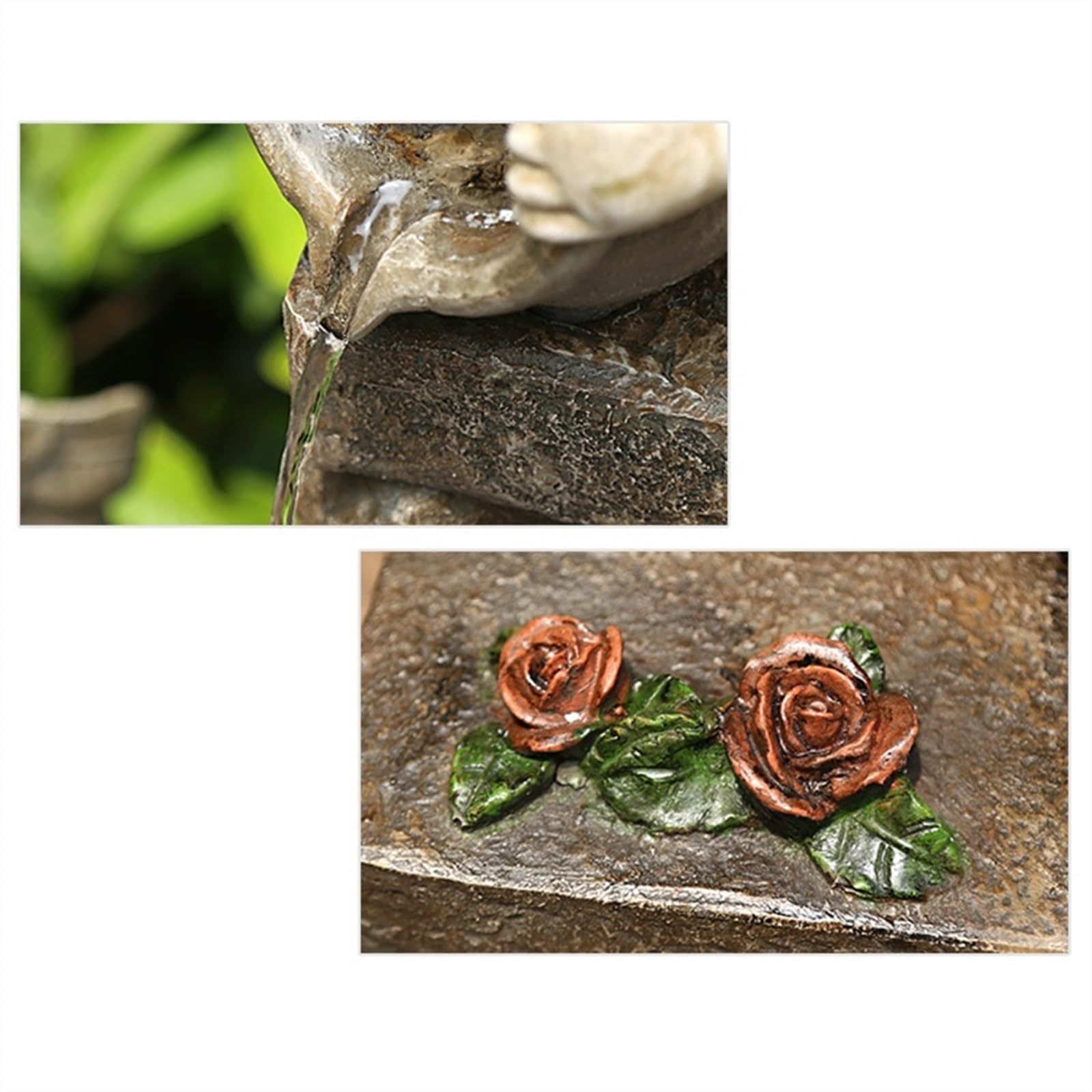 Gartenbrunnen Engelsbrunnenlandschaft, Wasserdekoration im Freien, Gartenlayout, Wasserlandschaftsdekoration im Innenhof Terrassendekor(L)