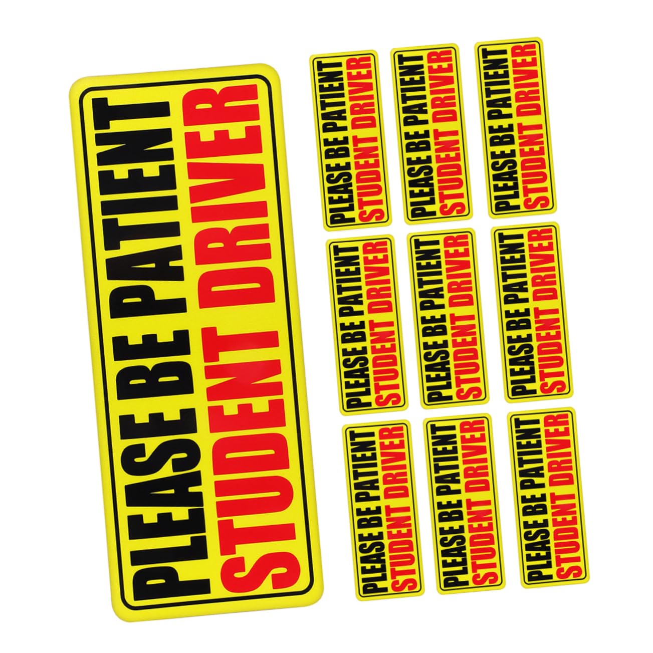 Autocollant pare-chocs réfléchissant conducteur magnet voiture Alipis lot de 10