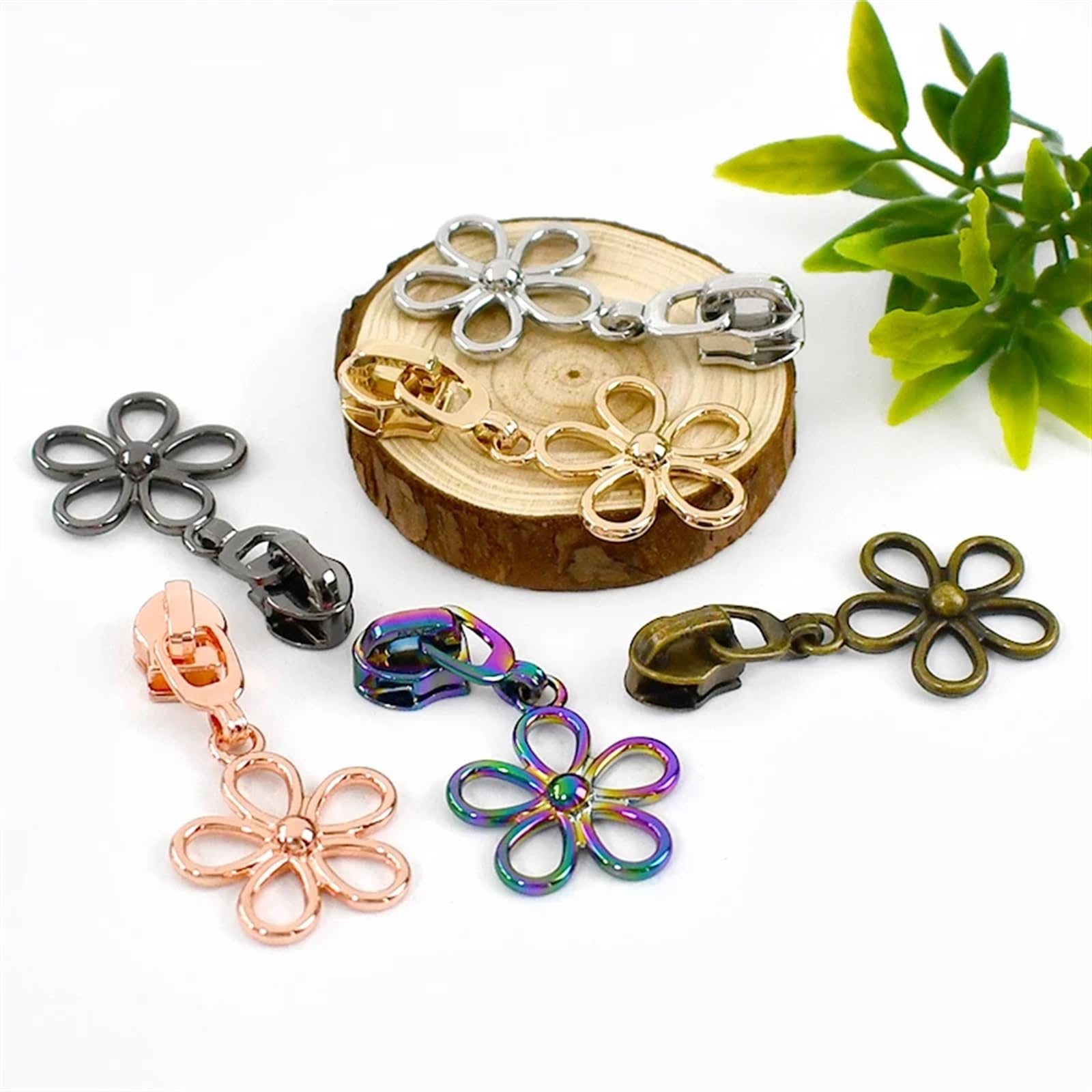 Kit de reparación de cremalleras, Cremallera de nailon deslizante, tamaño 5, multicolor, paquete varias piezas(Lightgold,50PCS-5#)