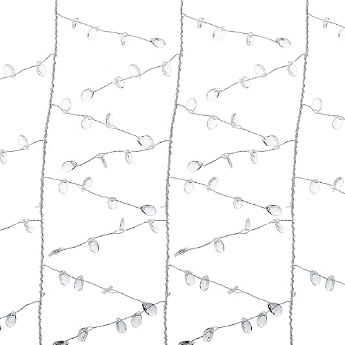 Miniatura 4 de WILLBOND Guirnalda de alambre de hielo, alambre de acero, guirnalda de cristal acrílico, cuentas de cristal sintético para árbol, boda, decoración
