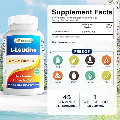 Miniatura 2 de Best Naturals L-Leucina Polvo Puro 8 OZ