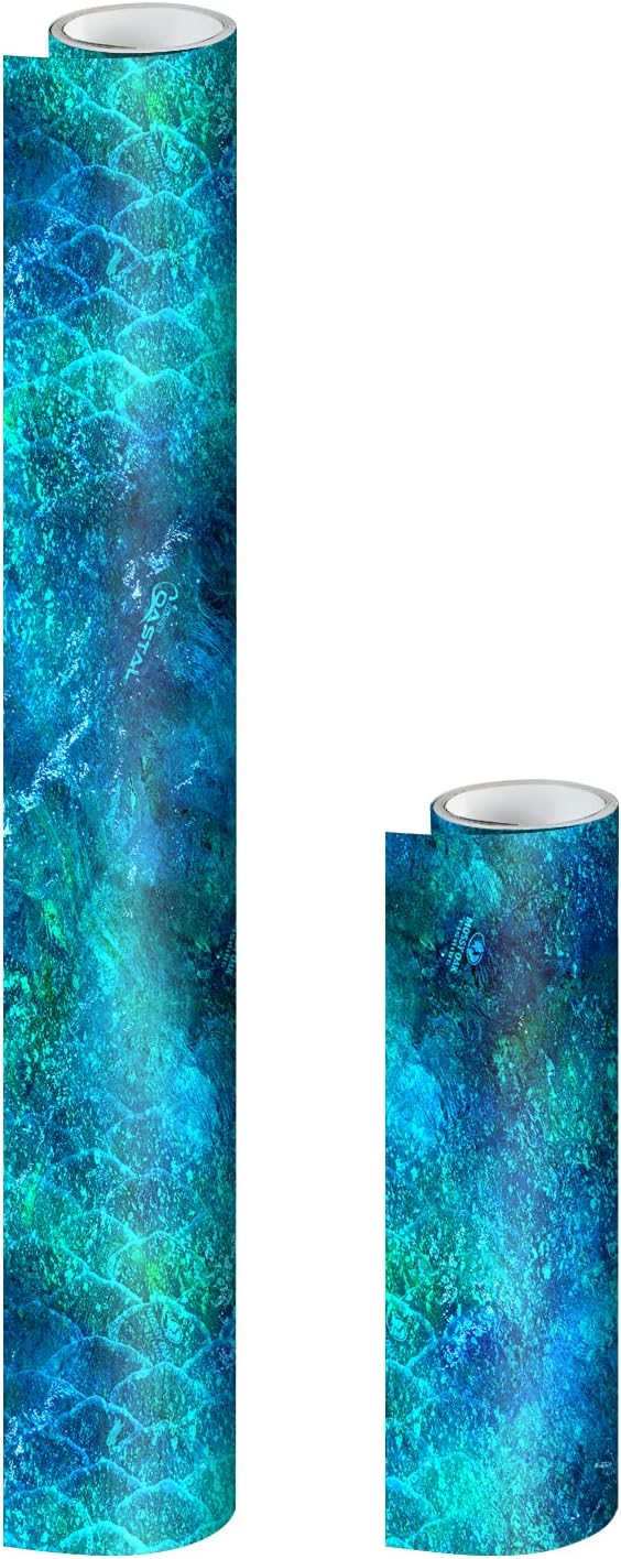 Mossy Oak Matte Camo Roll Elements Coastal Patterns, Self-Adhesive Vinyl Wrap, DIY (24"x12", Elements Coastal Inshore)