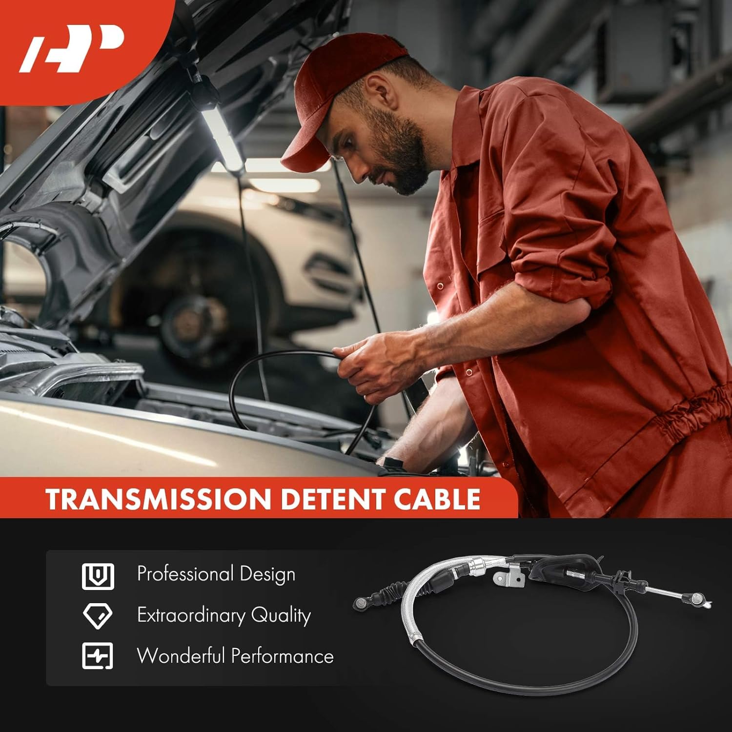 A-Premium 59.84 inch Automatic Transmission Detent Cable Compatible with Scion xB/xA 2004-2006 & Toyota Echo 2000-2005, only for L4 1.5L
