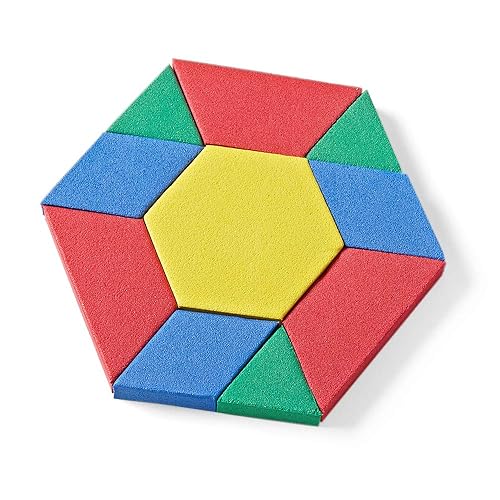 Miniatura 4 de hand2mind Bloques de patrón de espuma, formas geométricas para niños, juego de patrones, bloques de patrones para niños pequeños, formas para jardín