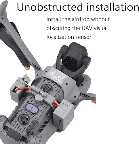 Miniatura 5 de Sistema Airdrop con tren de aterrizaje compatible con DJI Air 3 Drone Airdrop dispositivo de liberación de cuentagotas de carga útil Lanzador de