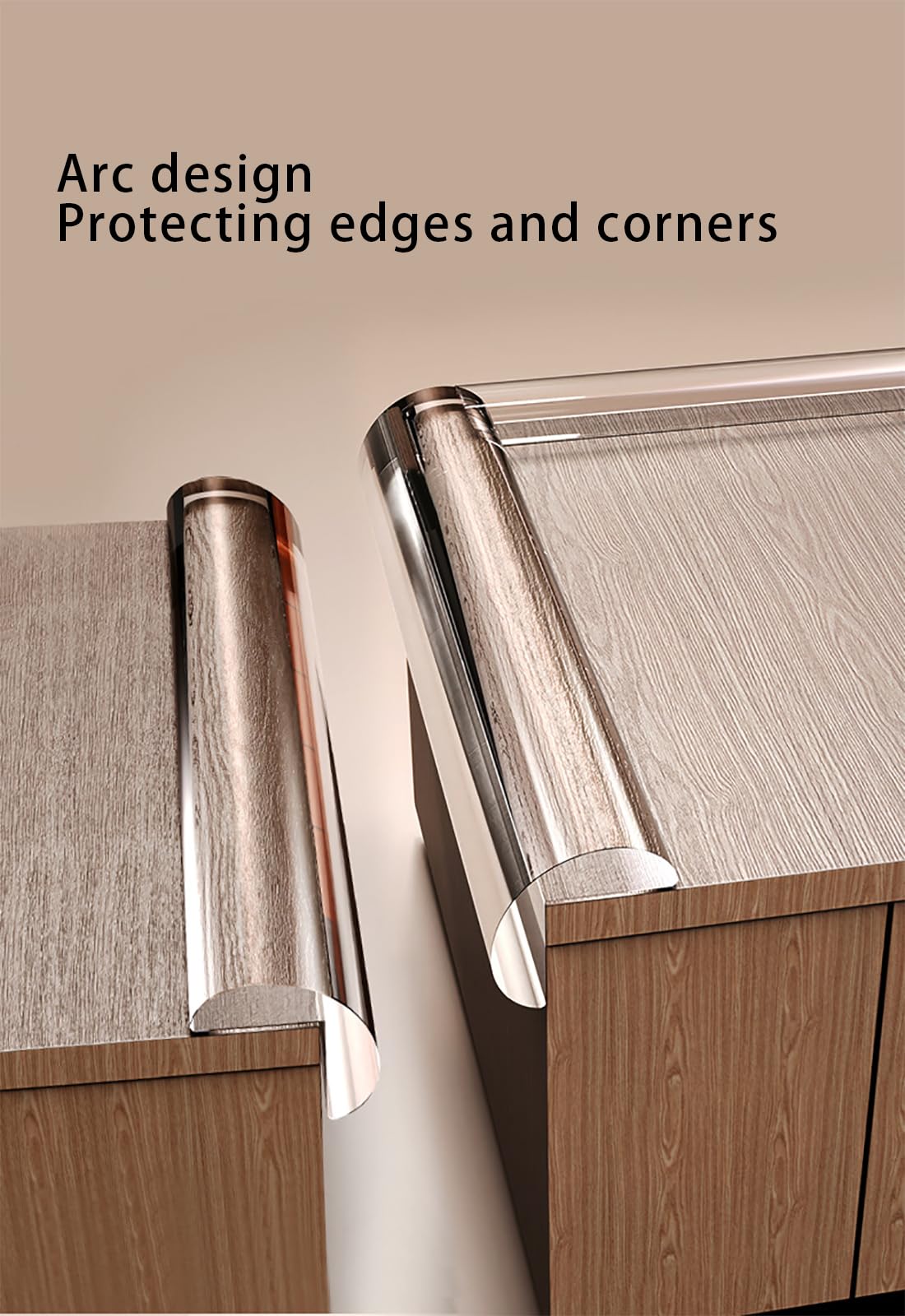 Tira protectora de bordes, protector de esquina para bebé, protectores de esquina para muebles con adhesivo 3M, cubiertas de riel de cuna para dentición seguras para mesa, chimenea (0.8 x 0.8