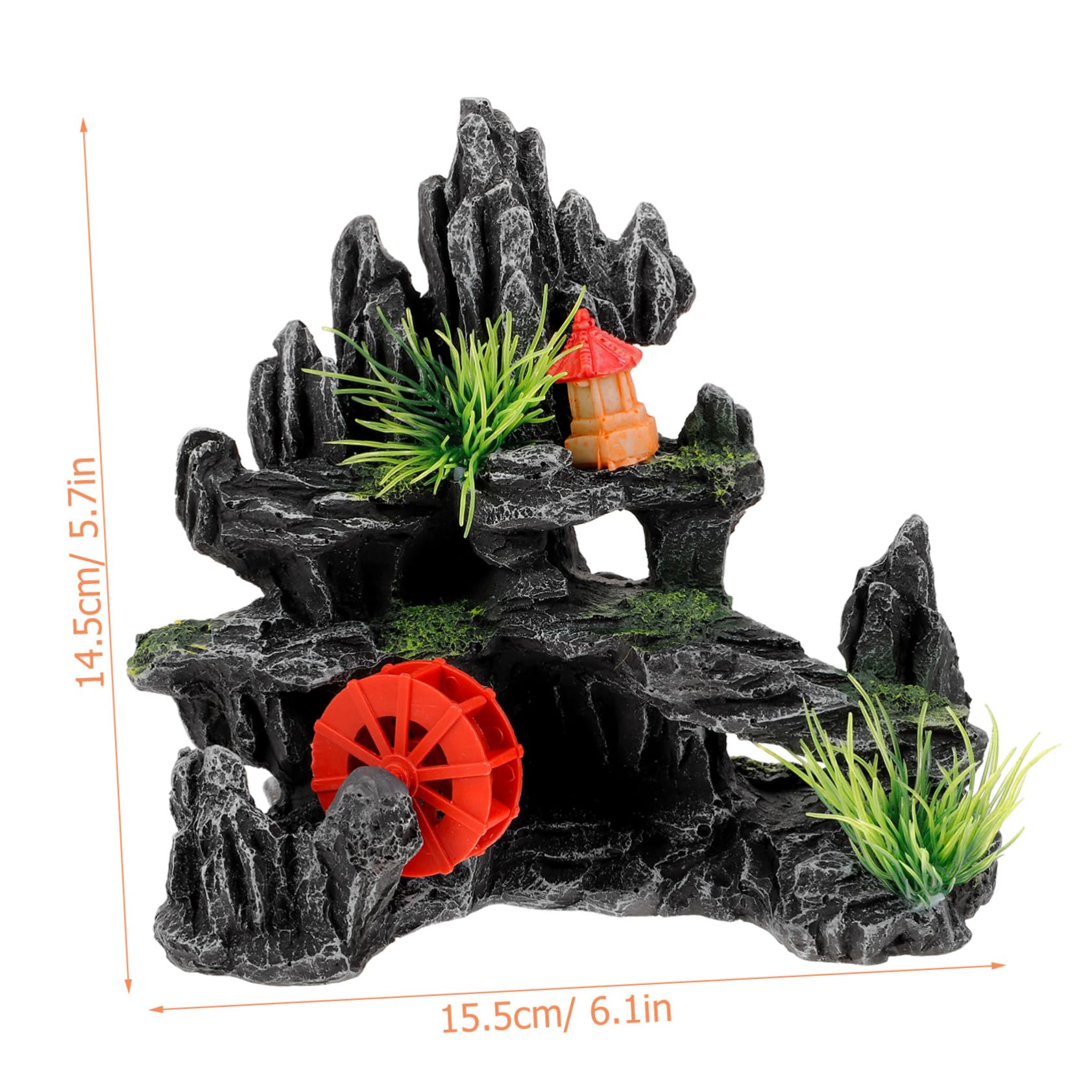 BESPORTBLE 3piezas Decoración De Acuario De Resina Rocas Artificiales para Peceras Accesorios De Paisajismo y Escondites para Peces