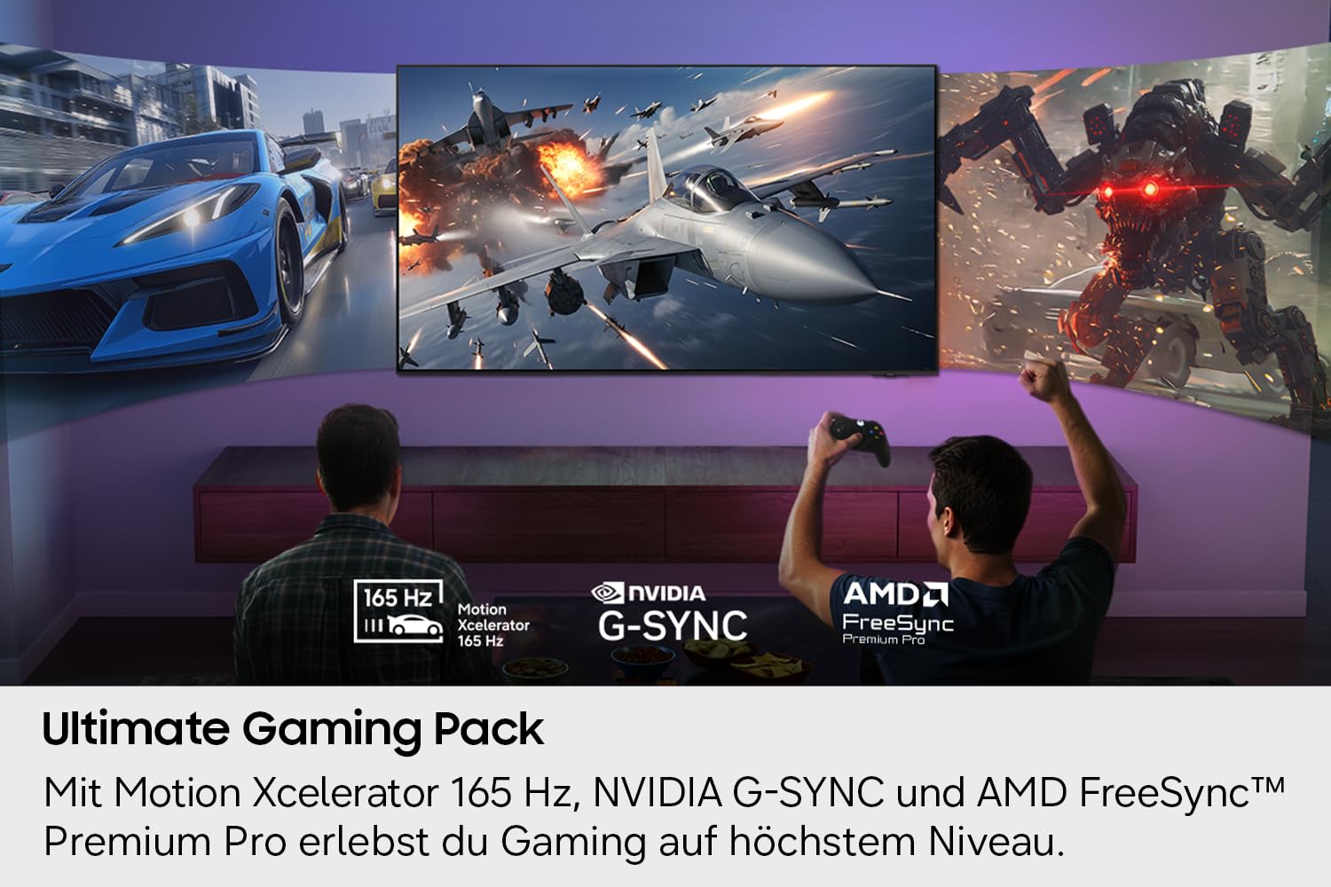 Samsung OLED S95H 4K 65 Zoll (163 cm), UHD Fernseher, Antireflexion mit Glare Free, OLED HDR pro, Ultimate Gaming Pack (NVIDIA G-SYNC & AMD FreeSync Pro) mit 165Hz, HDMI 2.1, Dolby Atmos, Smart AI TV