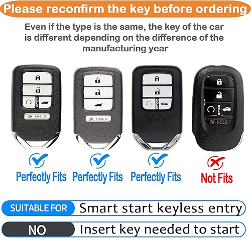 Miniatura 8 de Sindeda Funda para llavero Honda con llavero suave de protección completa para llave, Blanco