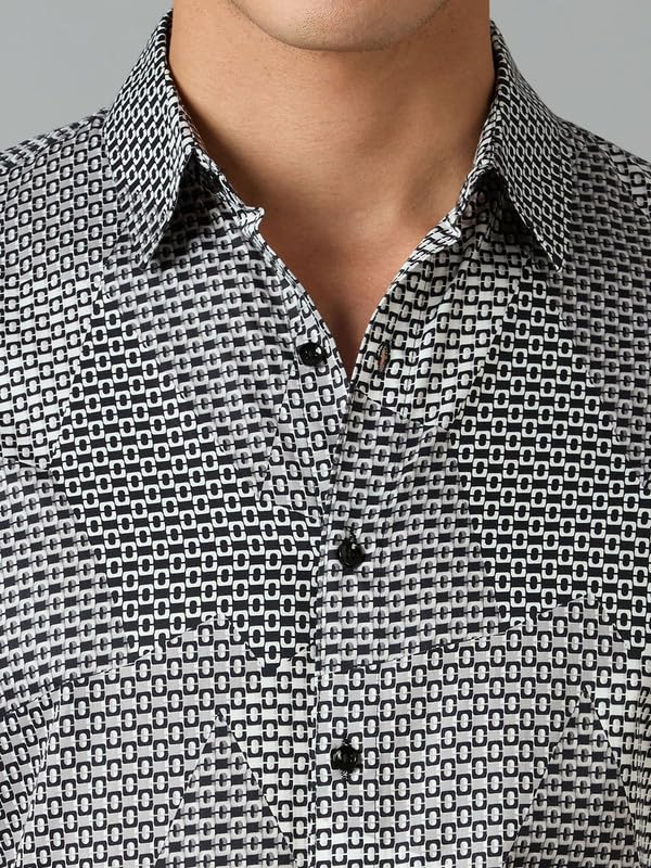 Image of MARK & ALBERT Men's Slim Fit Cotton Formal Shirt