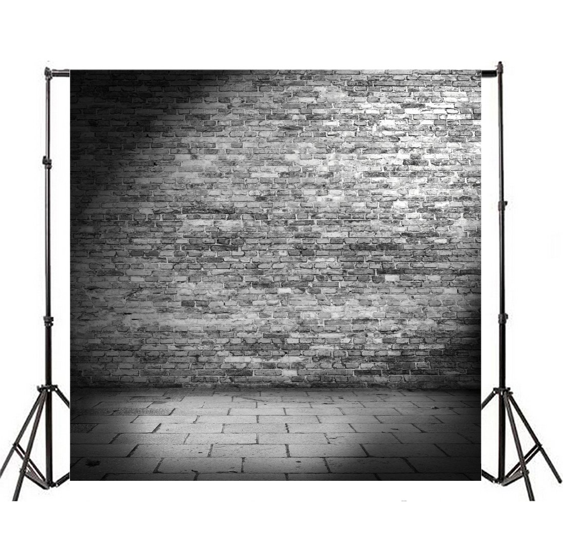 YongFoto 2,5x3m Vinile Sfondo Fotografico Camera Con Muro in Pietra e Pavimento in Legno Creative Muro di Mattoni Fondale Foto Adulto Bambini Ritratto Personale Studio Puntelli