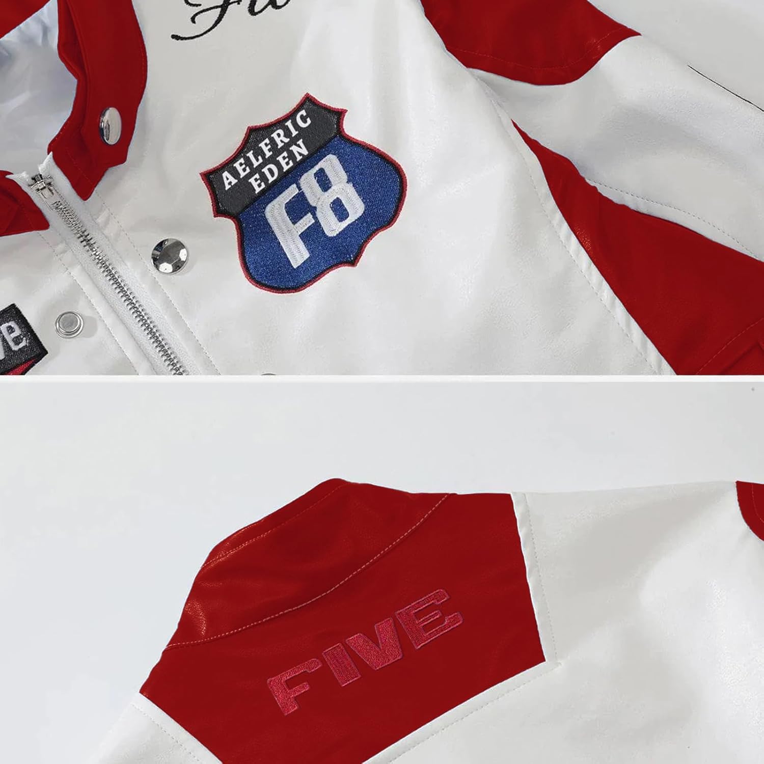 Aelfric Eden Cropped Leather Jacket Women PU Crop Moto Biker Racing Trendy Fashion Casual Coats - Image 3