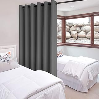 Sponsored Ad - DWCN Room Divider Curtain Total Privacy Thermal Blackout Curtain for Patio Door, Living Room, Bedroom Parti...