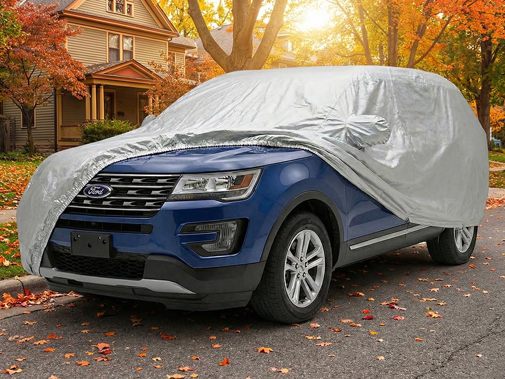 Crevelle Custom Fits 2011-2022 Ford Explorer SUV Car Cover Silver Metallic Covers — view 2