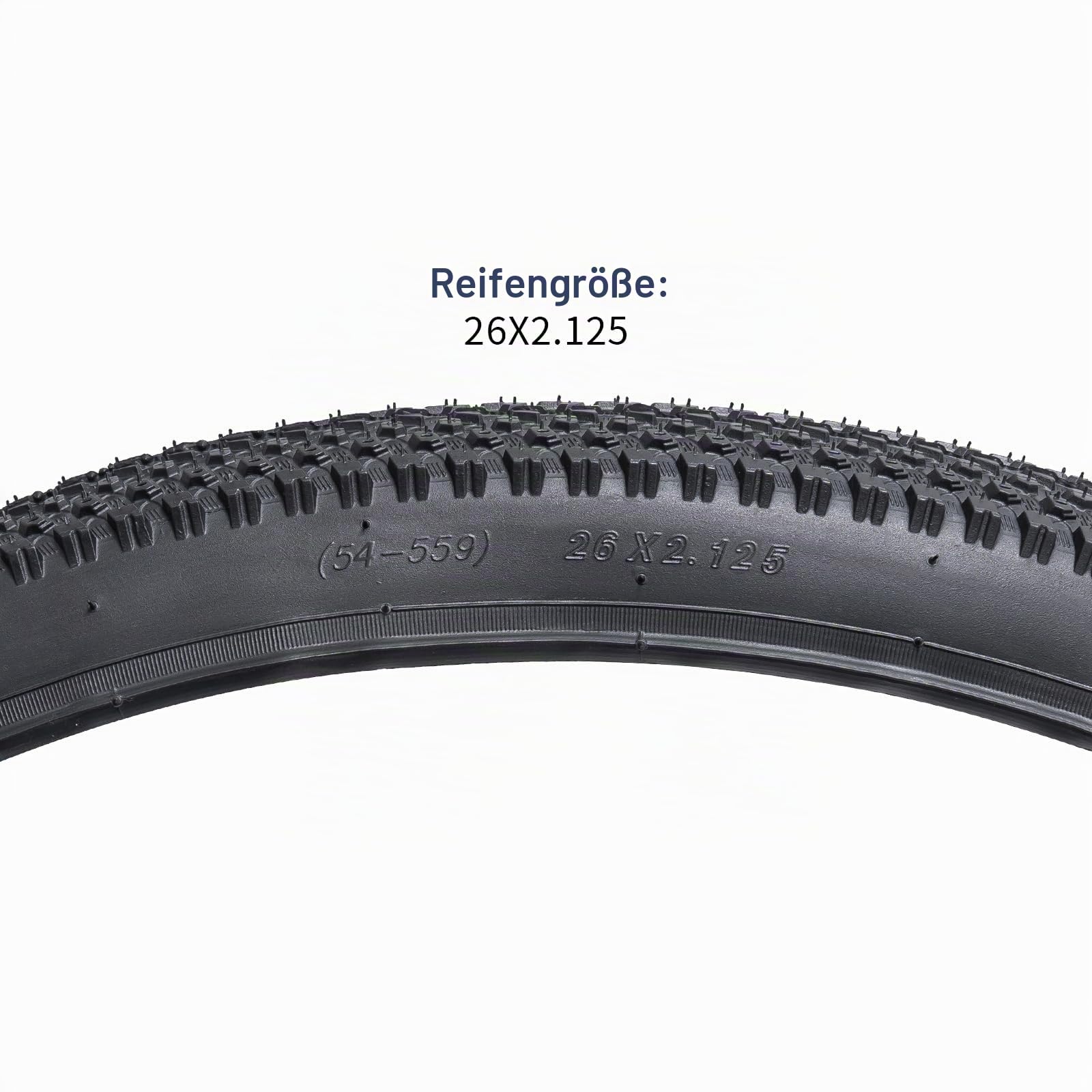 YunSCM 2Pcs Faltbare 26 Zoll Reifen 26x2.125 Mantel 54-559 und 2Pcs 26Zoll Schlauch AV32mm Ventil Kompatibel 26x2.10 26x2.125 26x2.25 Mountainbike/Off-Road Bike Fahrradreifen und Schlauch