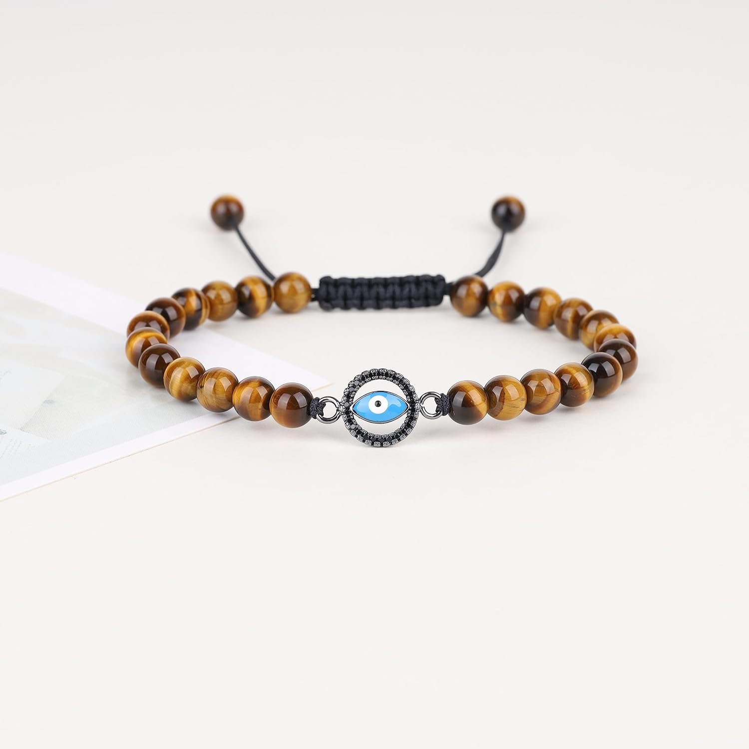 COAI Stone Beaded Bracelet Evil Eye Bracelet for Men Women