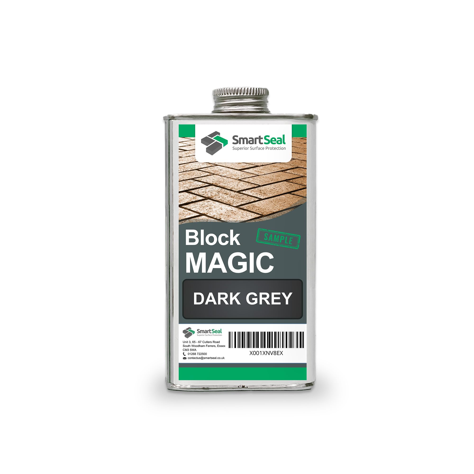 Smartseal ‘Block Magic' – A Re-Colouring Block Paving Sealer. Superior to a Concrete Paint - Transform Old Block Paved Drives or Patios - Easy to Apply (Dark Grey, 150ml Sample) — image 1
