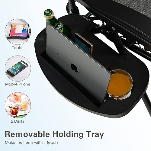 Miniatura 5 de Goplus Zero Gravity - Silla reclinable, plegable y ajustable con almohada y soporte para tazas para el patio, la piscina, el campamento y exteriores