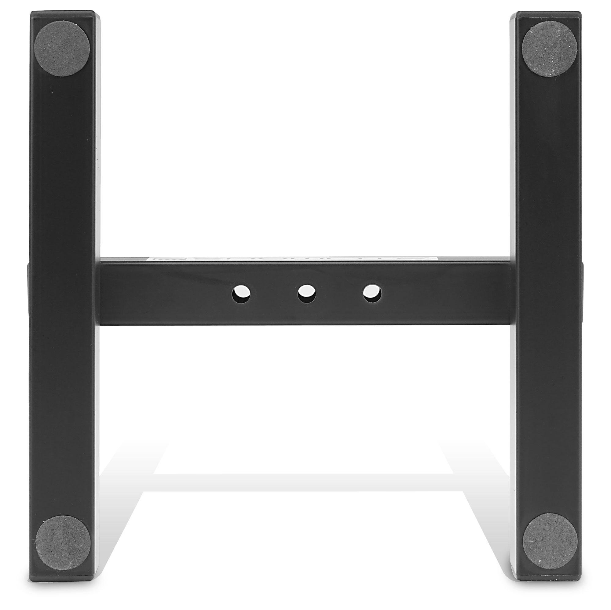 Set da 2 Supporti da Terra Showlite FLS-10 PAR (Supporti da terra per posizionare faretti, base 26 x 25,5 cm, altezza 6 cm, struttura robusta, impilabili) Nero
