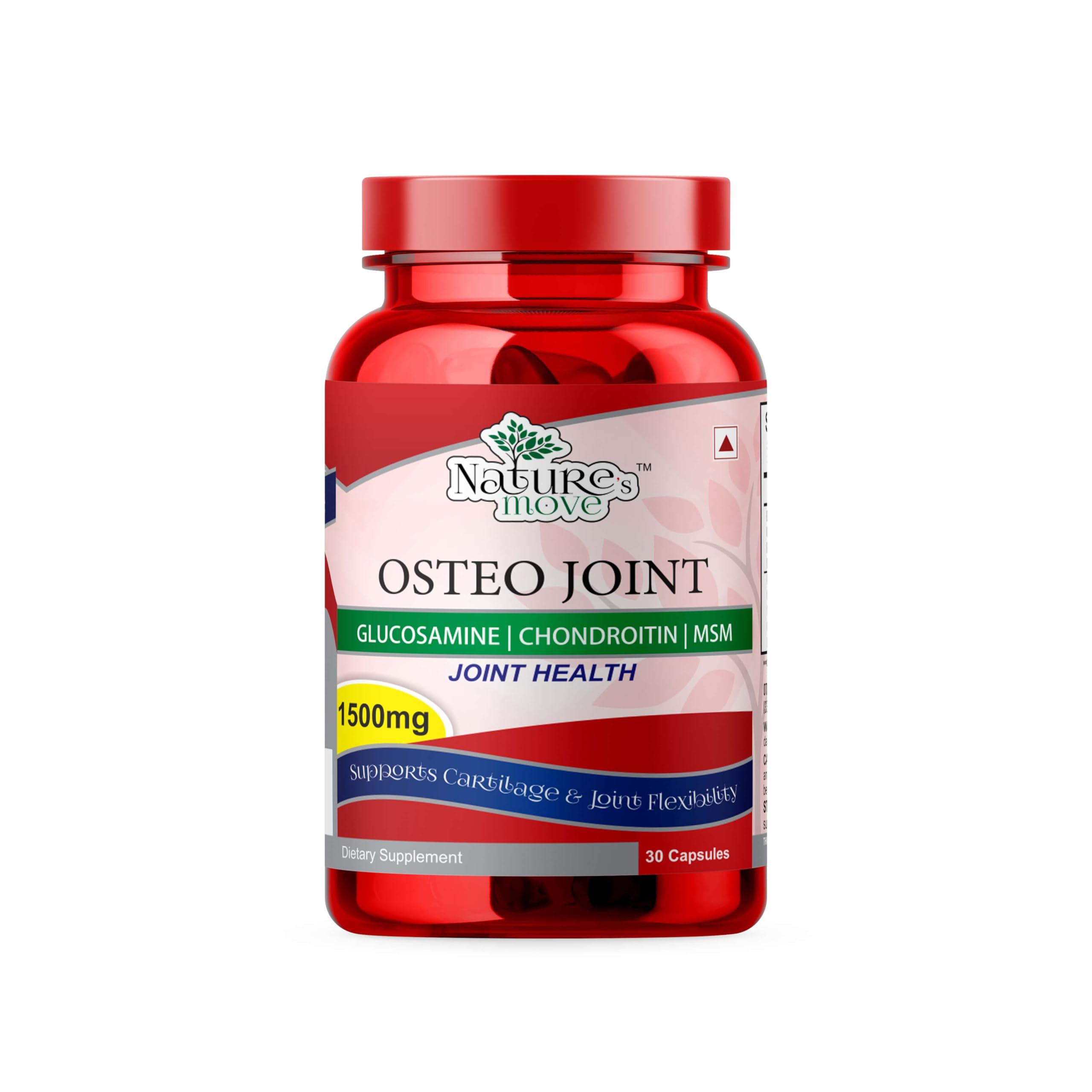 Natures Move Osteo Joint Supplement 1500mg Glucosamine & MSM | For Joint Health, Pain Relief & Mobility | 30 Capsules-image-40