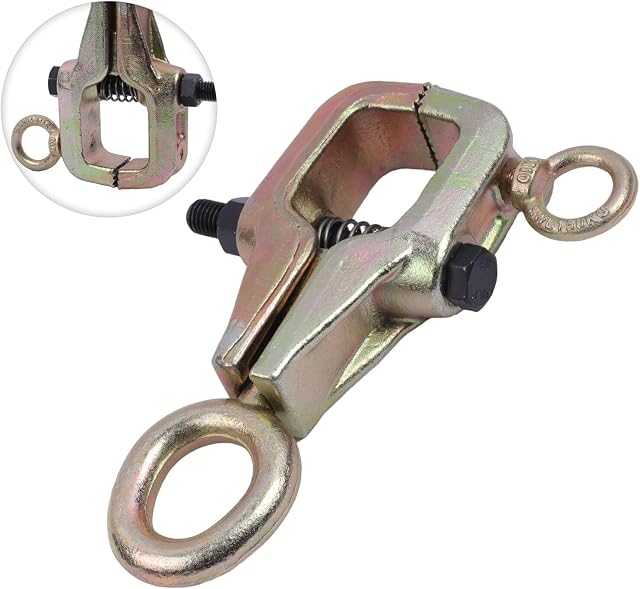 Auto Body Pulling Clamp, 5 Ton 2-Way (Top & Straight) Auto Body Grips Self Tightening Pull Clamp, Anti-Wear Car Body Frame Puller for Automotive Body Frame Repair