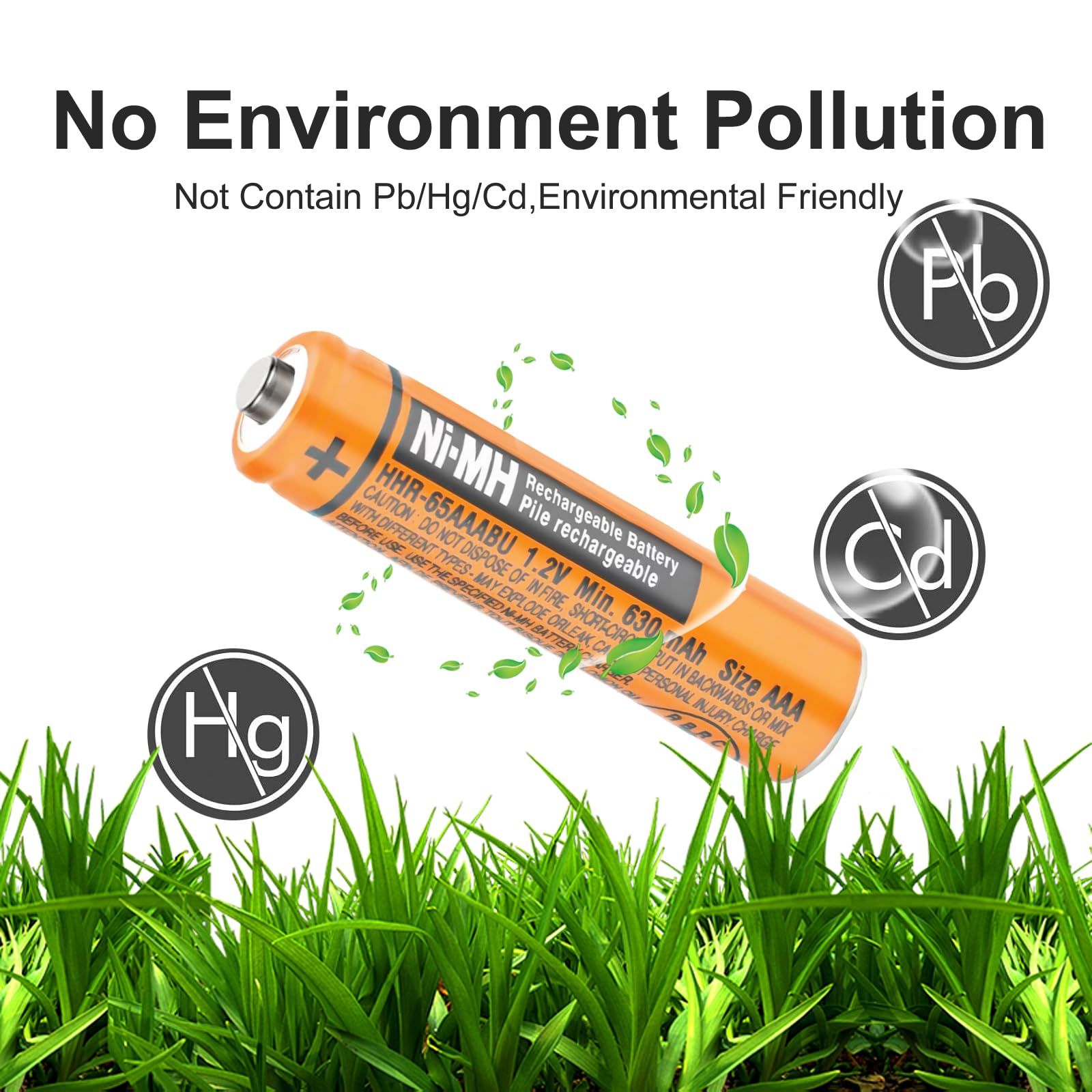 OSIM 4Pack HHR-65AAABU NI-MH AAA Rechargeable Batteries 1.2V 630mah AAA NiMH Batteries for Panasonic Cordless Phones, Remote Controls, Electronics