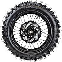 Vista 5 de Conjunto de neumáticos de llanta trasera de 10 pulgadas para Dirt Pit Bike Trail 80/100-10, llanta de rueda trasera, se adapta a 50/70/90/110 Pit