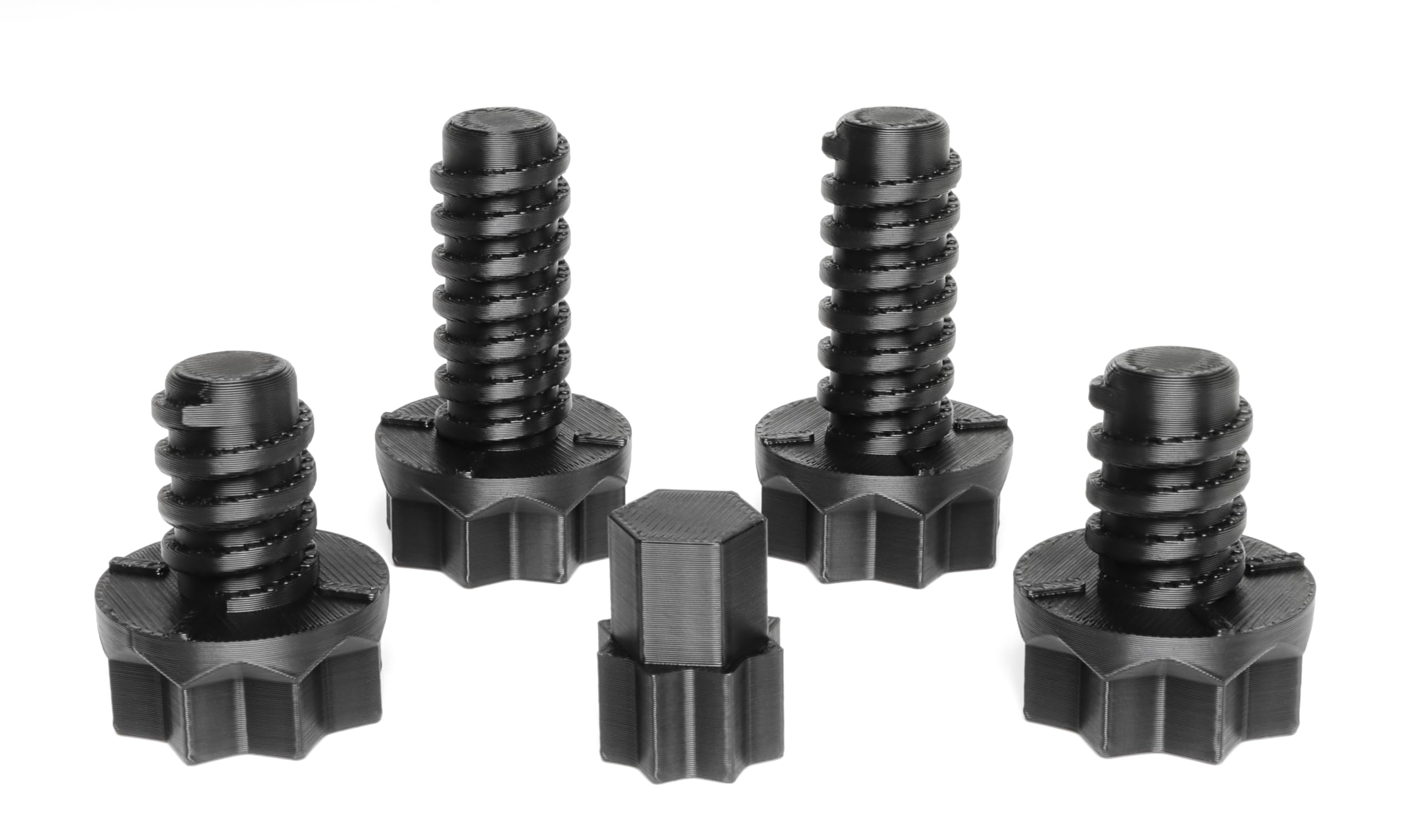 Ricreo Replacement Garden Furniture Screws Kit Compatible with Keter Allibert - 2 Screws 45mm + 2 Screws 34mm + Universal Adapter - Durable Plastic for Outdoor Use