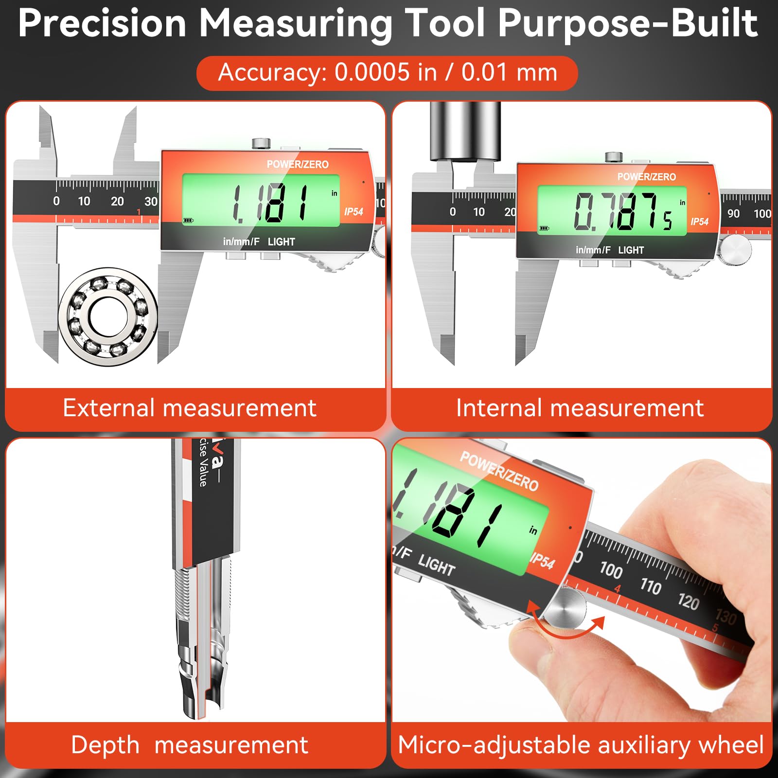 Preciva Digital Calipers - Rechargeable & Accurate -5 Preciva Digital Calipers - Rechargeable & Accurate -5