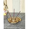 Amazon Brand - Umi Agarbatti Stand Incense Stick Holder with Ash Catcher for Puja - Metal Incense Sticks Stand Holder Om Symbol for Home Office Temple Decoration Pooja Articles