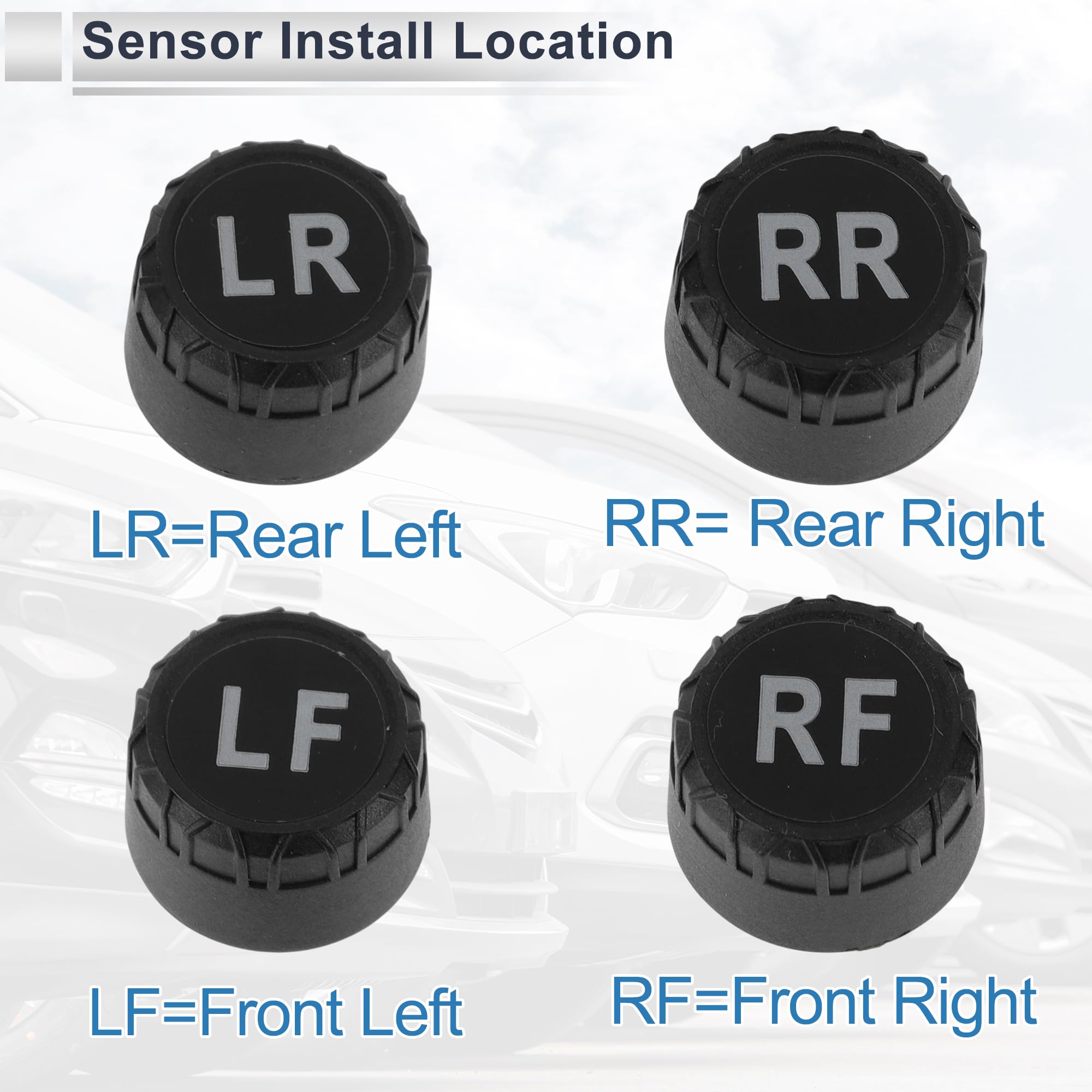 Accendisigari TPMS Universale Sistema Di Monitoraggio Della Pressione Degli Pneumatici Sensore TPMS Wireless 433MHZ Kit 1 Set