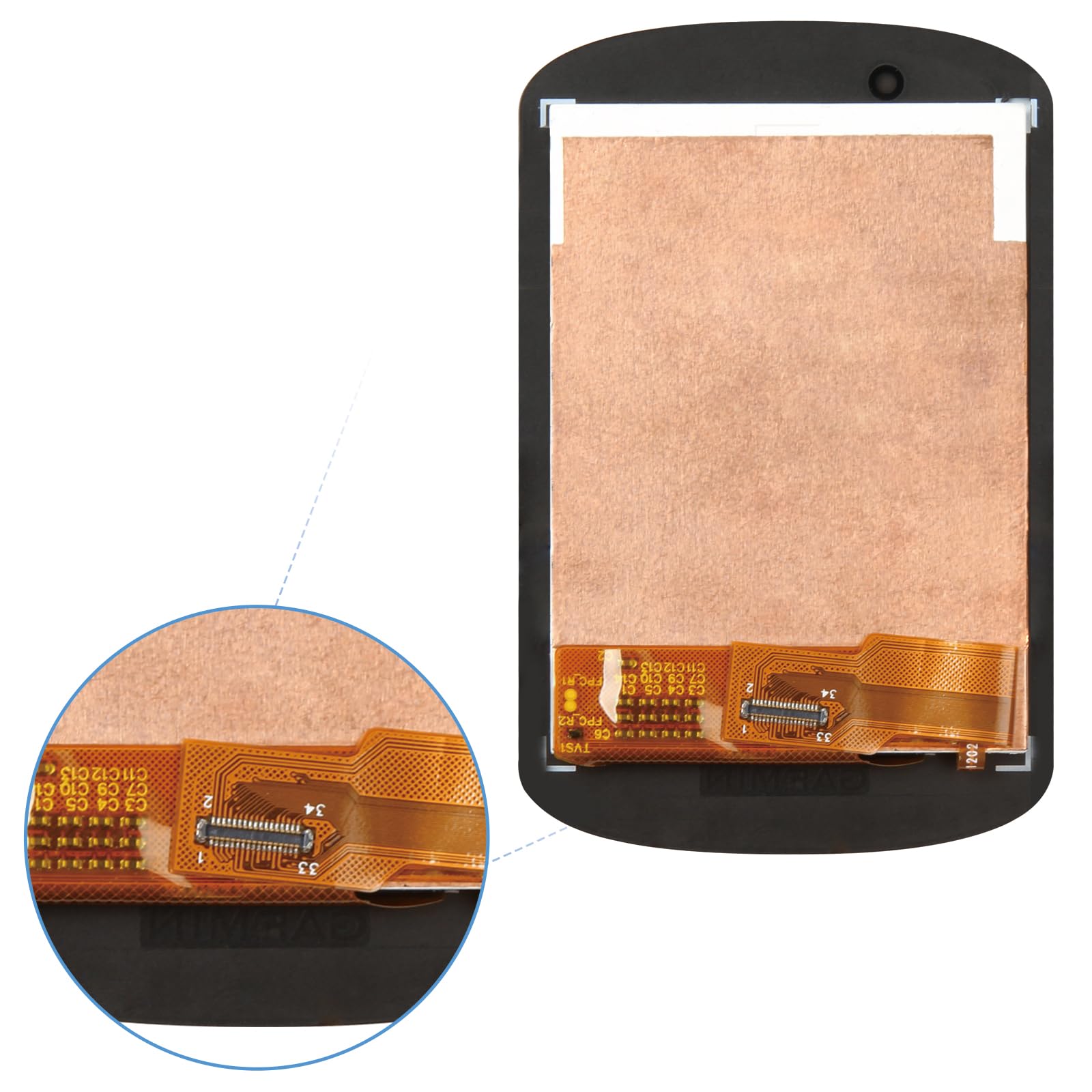 AGCUT - Pantalla de repuesto para Garmin Edge 530 pantalla LCD para Edge 530 LCD pantalla táctil reemplazo completo Asamblea con kit de reparación (negro, no para Edge 520)