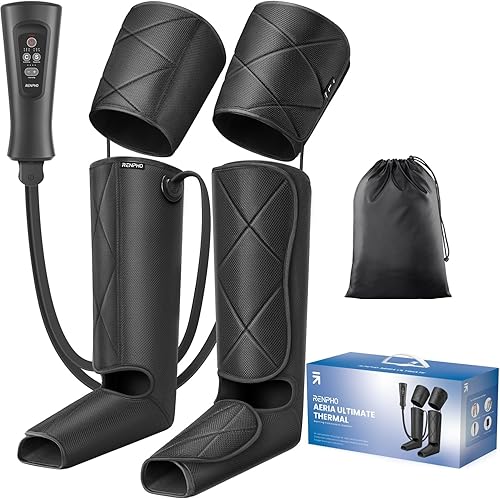 RENPHO Masajeador de compresión de piernas para circulación y alivio del dolor, masaje de pies, piernas, pantorrillas, muslos, útil para la