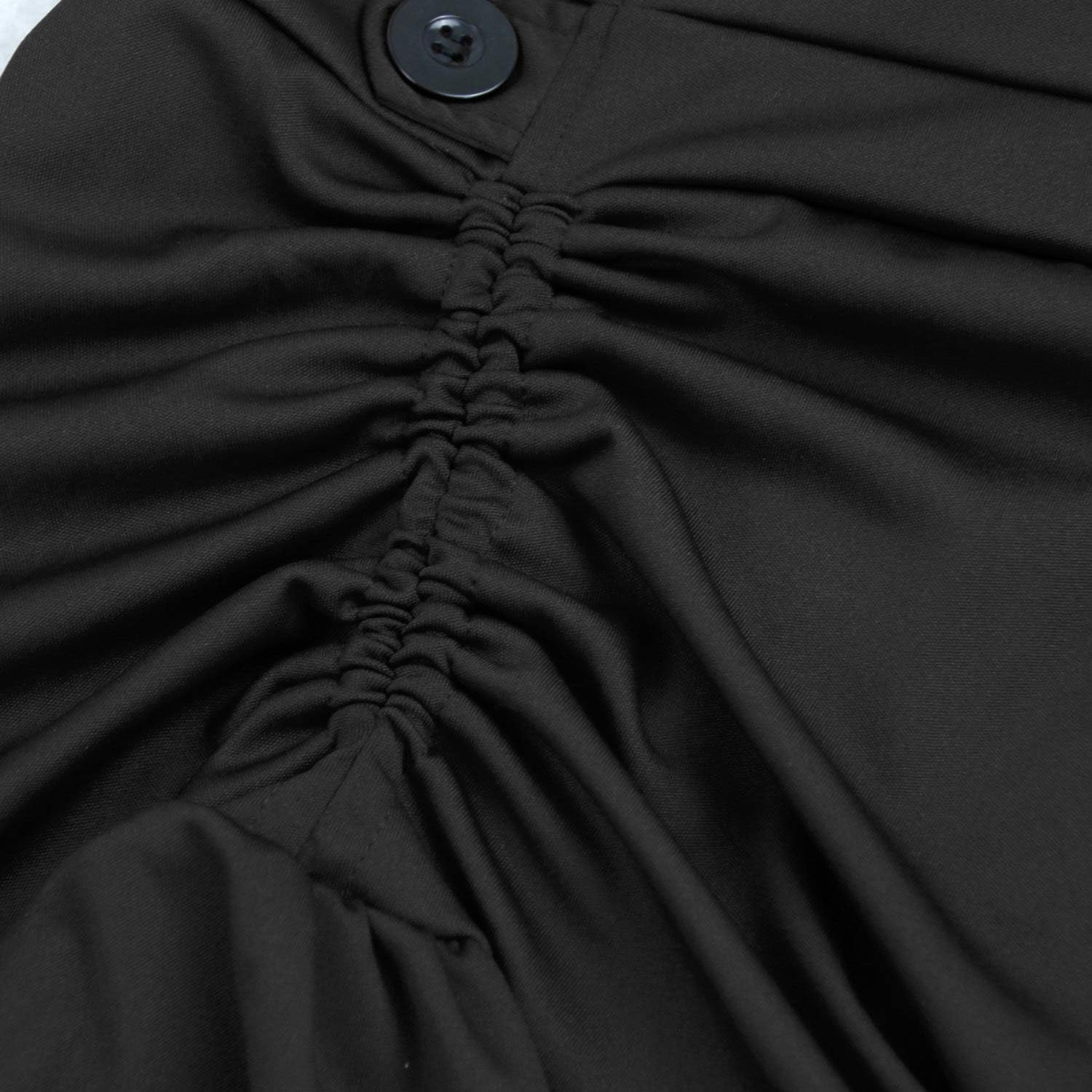 Charmian Women's Steampunk Victorian Gothic Lace Trim Ruffled High Low Skirt - Image 2