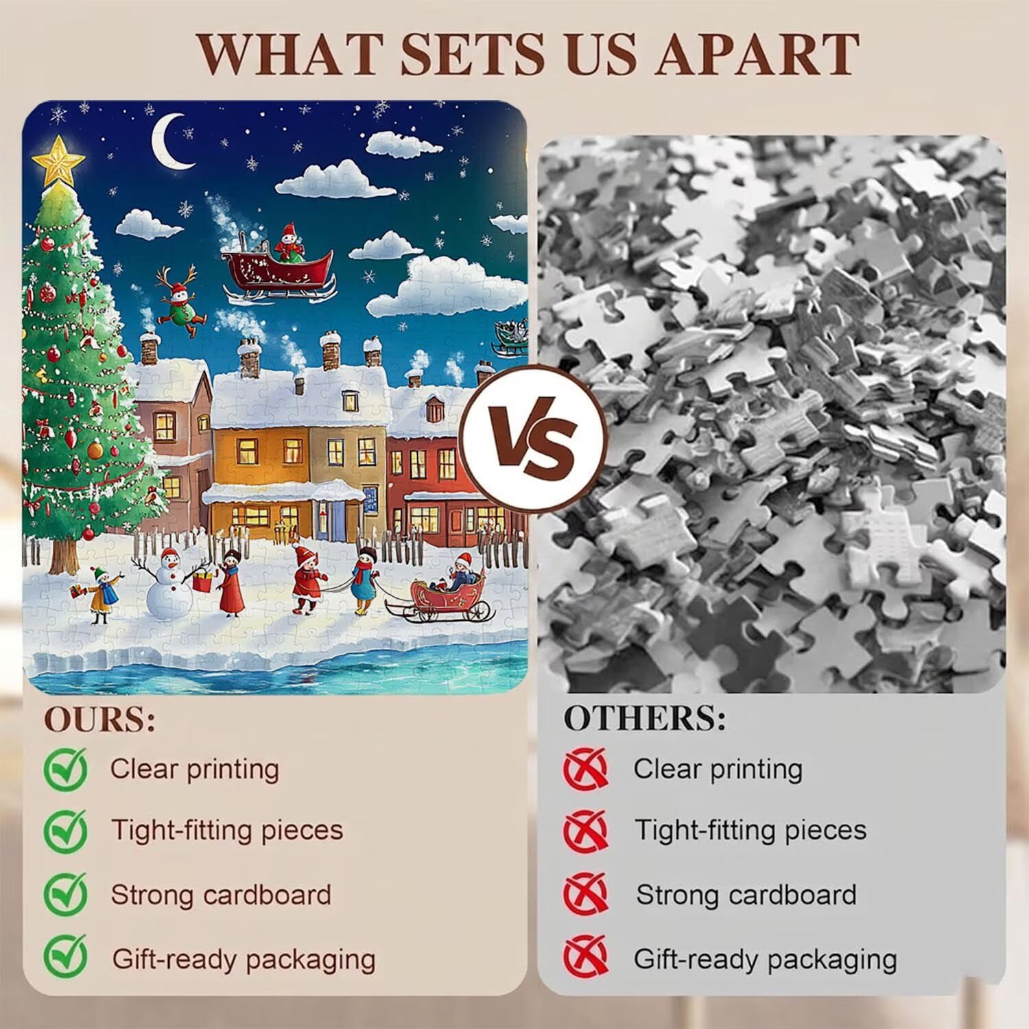 Puzzle 6000 Pezzi Classici, Puzzle Cartone animato Natale 179 x 105 cm, Gioco Educativo e Antistress in Legno con Poster Incluso,Ttività DIY per Famiglia, Regalo per Appassionati, Decor Parete, f0-542