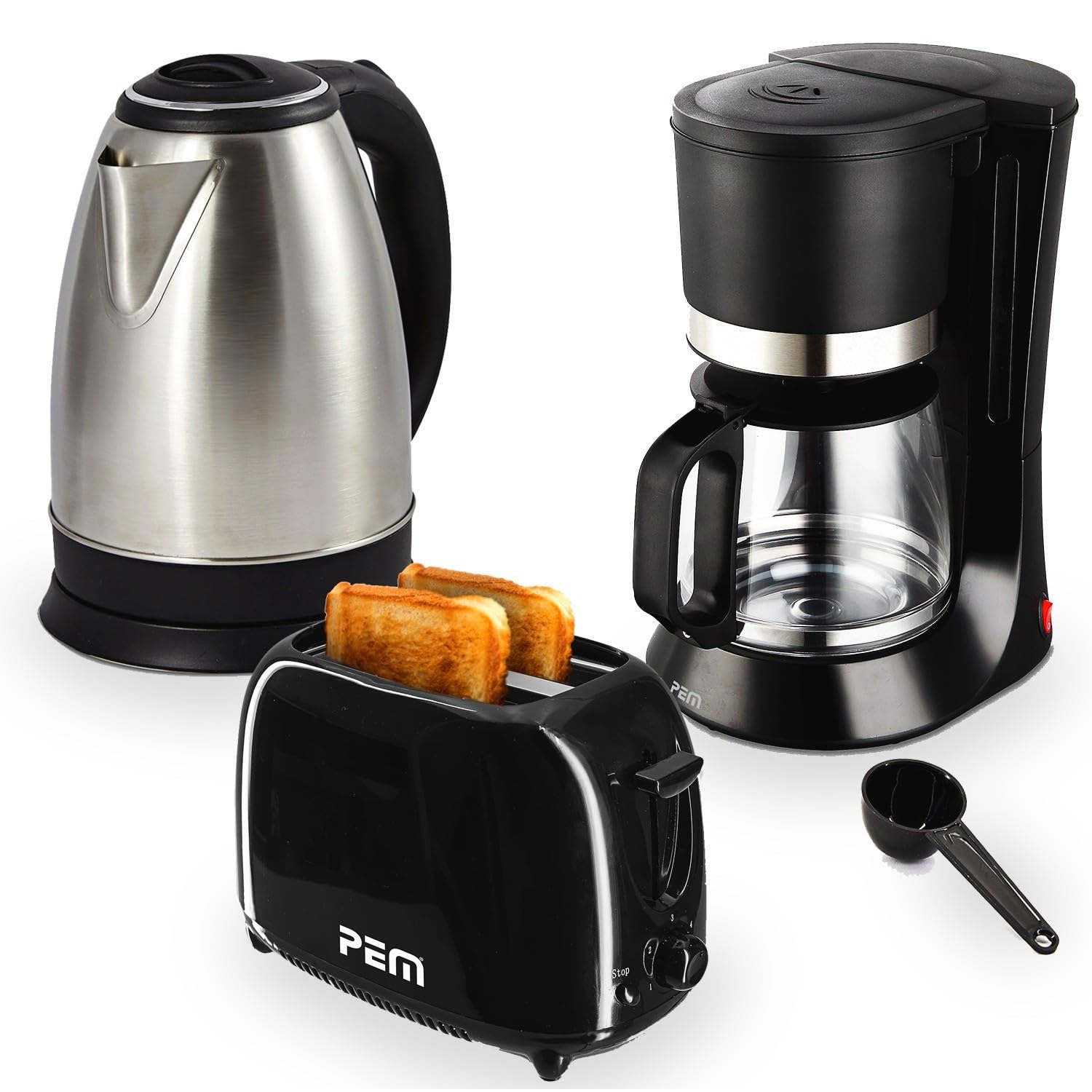 Pack Petit Déjeuner Cafetière Bouilloire Grille Pain