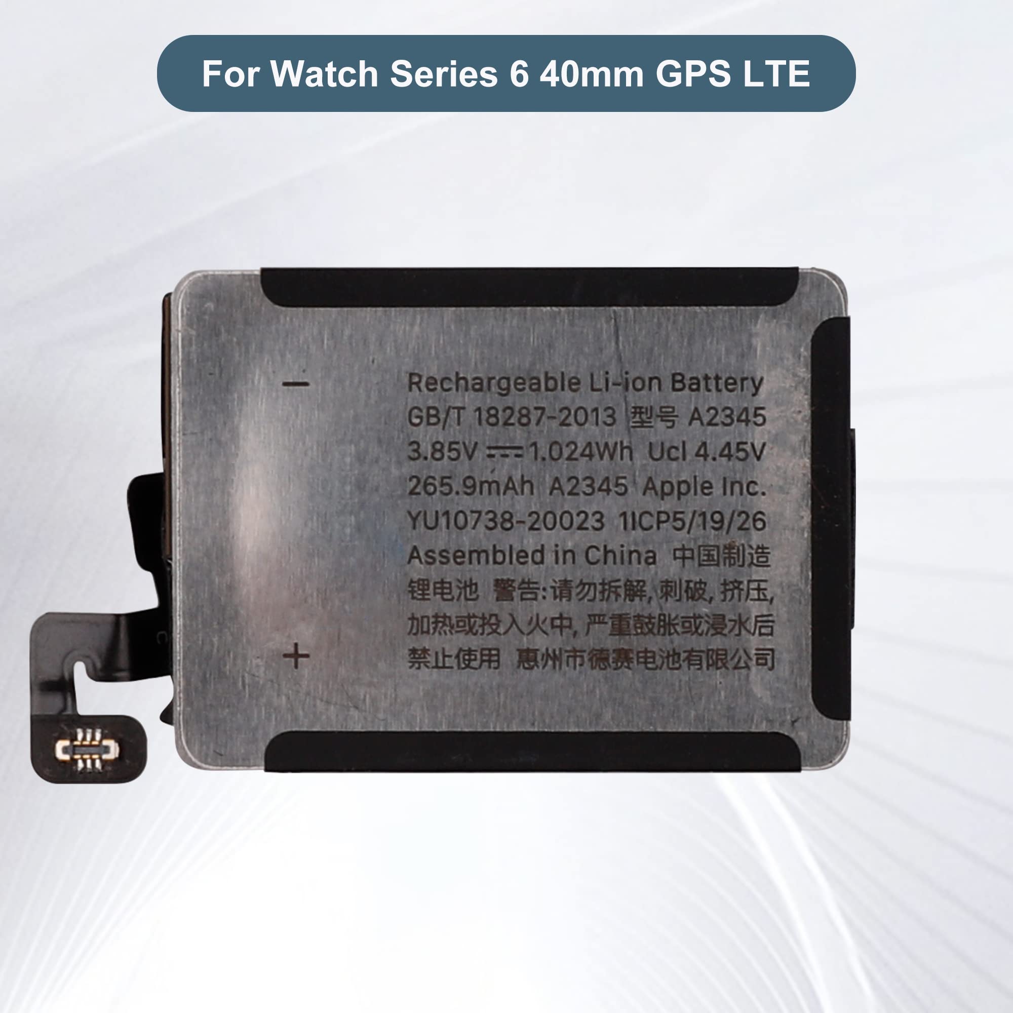 Zapasowy akumulator A2345 kompatybilny z Watch Series 6 40 mm GPS LTE z zestawem naprawczym