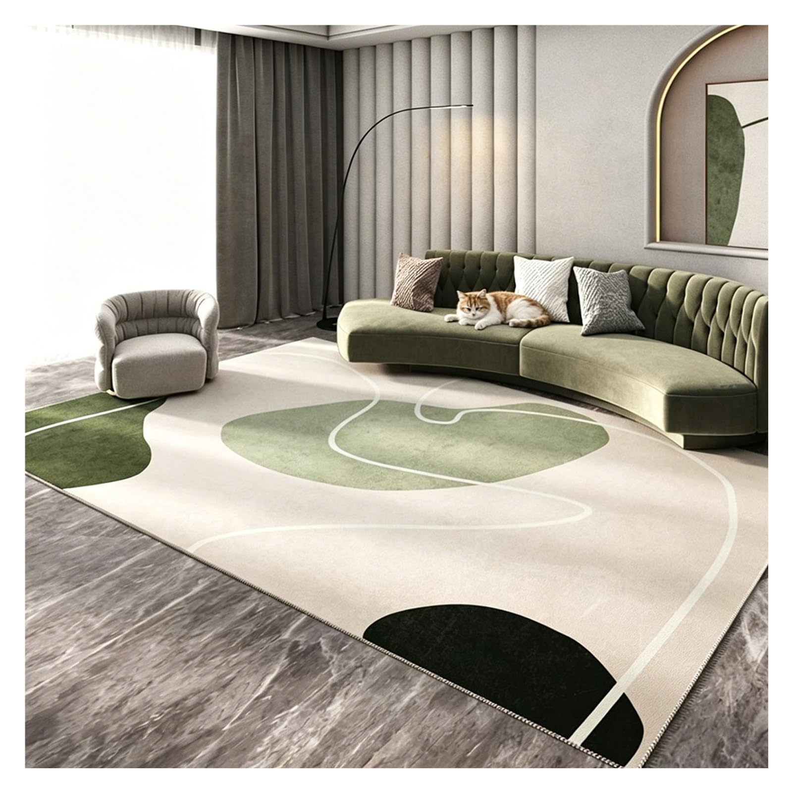 Tapis de salon lavable et confortable pour votre balcon