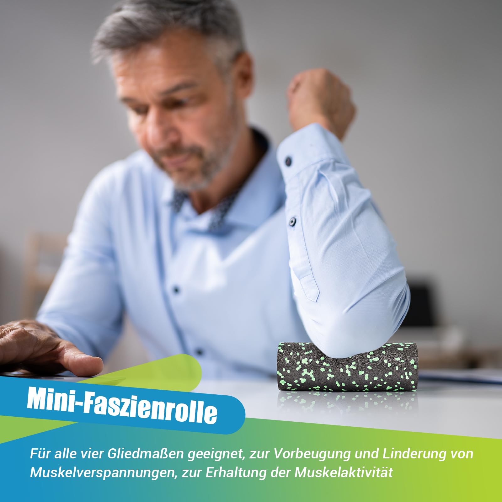 Gymerk Faszienroller Set mit Großer Duoball, Faszienball und faszienrolle klein, Faszien Set für Rücken Wirbelsäule Bein Dehnungen und Faszientraining, mit Training Posters